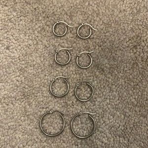 Silver hoops